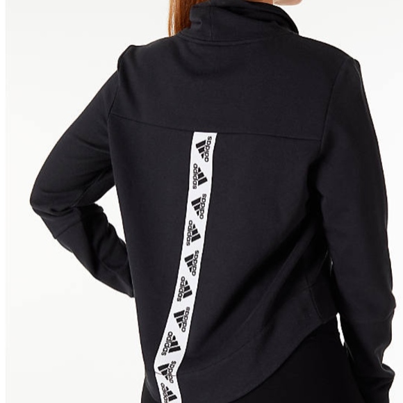 women's adidas turtleneck crop fleece sweatshirt